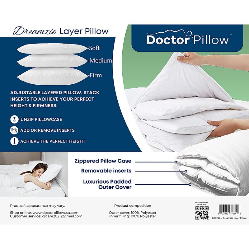 Dr Pillow Dreamzie Therapeutic Adjustable Pillow, 5 of 8