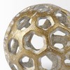 HomeRoots 3" Gold Metal Decorative Orb Tabletop Sculpture - 4 of 4