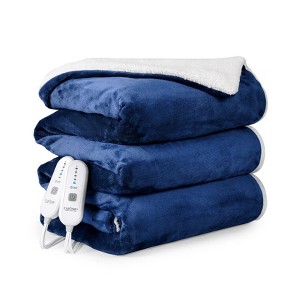 Acekool Heated Blanket, Thick Flannel Soft Blanket, 5 Heat Levels, Auto Off, Machine Washable, Quick Warmth - 1 of 4