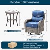 Outdoor Swivel Rocker Chair with 6 Inch Thick Cushion 2 in 1 Porch Glider Swivel Chair - Wicker Patio Furniture Patio Swivel Glider Seating - 3 of 4