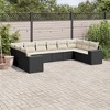 vidaXL Garden Sofa Set Black PE Rattan Large Modular Garden Sofa Set - 2 of 4