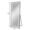 Grungis Rectangle Full Length Mirror,Wide Standing Tall Full Floor Length Mirror with 3-Color Dimming Lights for Bedroom Living Room - 3 of 4