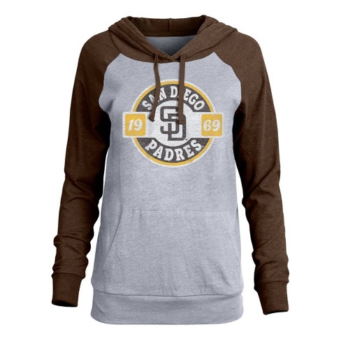 MLB San Diego Padres Women's Lightweight Bi-Blend Hooded T-Shirt - XS