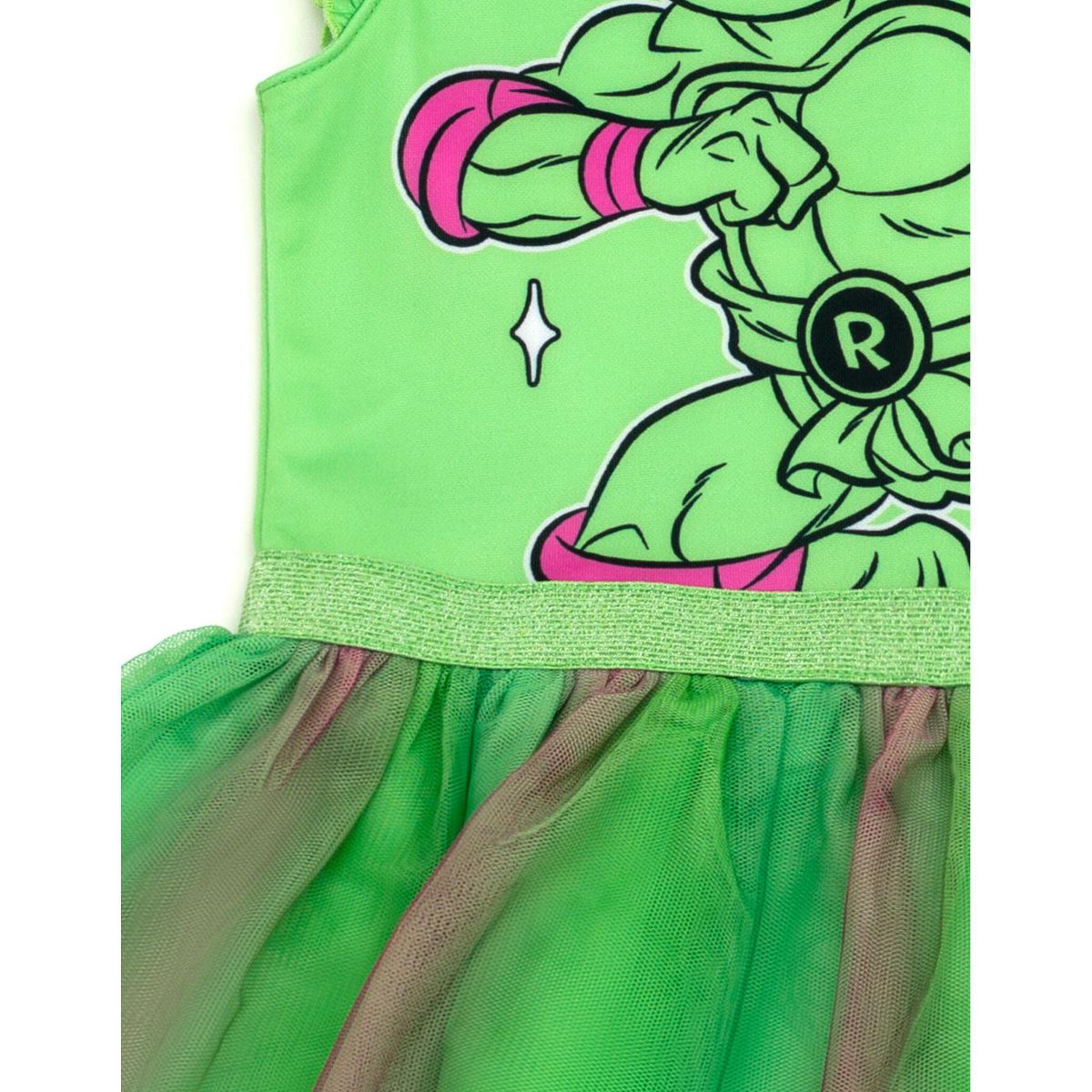 Teenage Mutant Ninja Turtles Raphael Scuba Cosplay Tulle Dress Little Kid to Big Kid - thumbnail 6