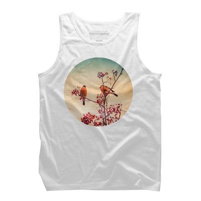 Men's Design By Humans Bullfinch eat rowan By AnnArtshock Tank Top