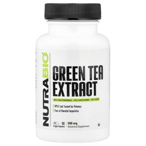 NutraBio Green Tea Extract, 500 mg, 90 Veggie Capsules - 1 of 4