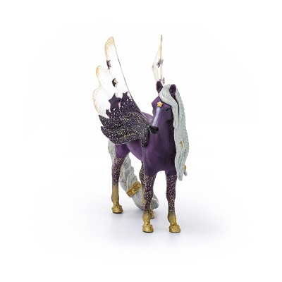 Purple and Gold Star Pegasus Mare Figurine