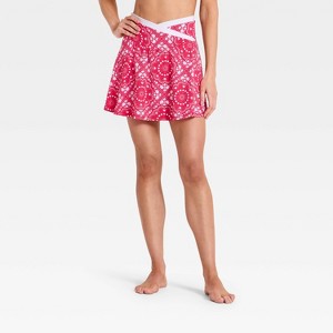 Falda short de cintura cruzada media suave para mujer 14.5" - All In Motion™