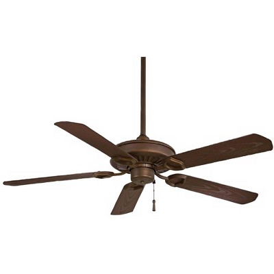 54" Minka Aire Rustic Indoor Outdoor Ceiling Fan Oil Rubbed Bronze Dark Maple Wet Rated for Patio Exterior House Home Porch Gazebo