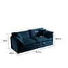 Chenille Upholstered 2-Seater Loveseat & Accent Chair Set, 2-Piece Living Room Sofa Furniture (1+2 Seats) - 4 of 4