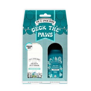 Poo-Pourri Floral, Caramel, Fruit, Coconut and Vanilla Scented Deck the Paws Cat and Dog Deodorant Gift Set - 2pk - 1 of 4