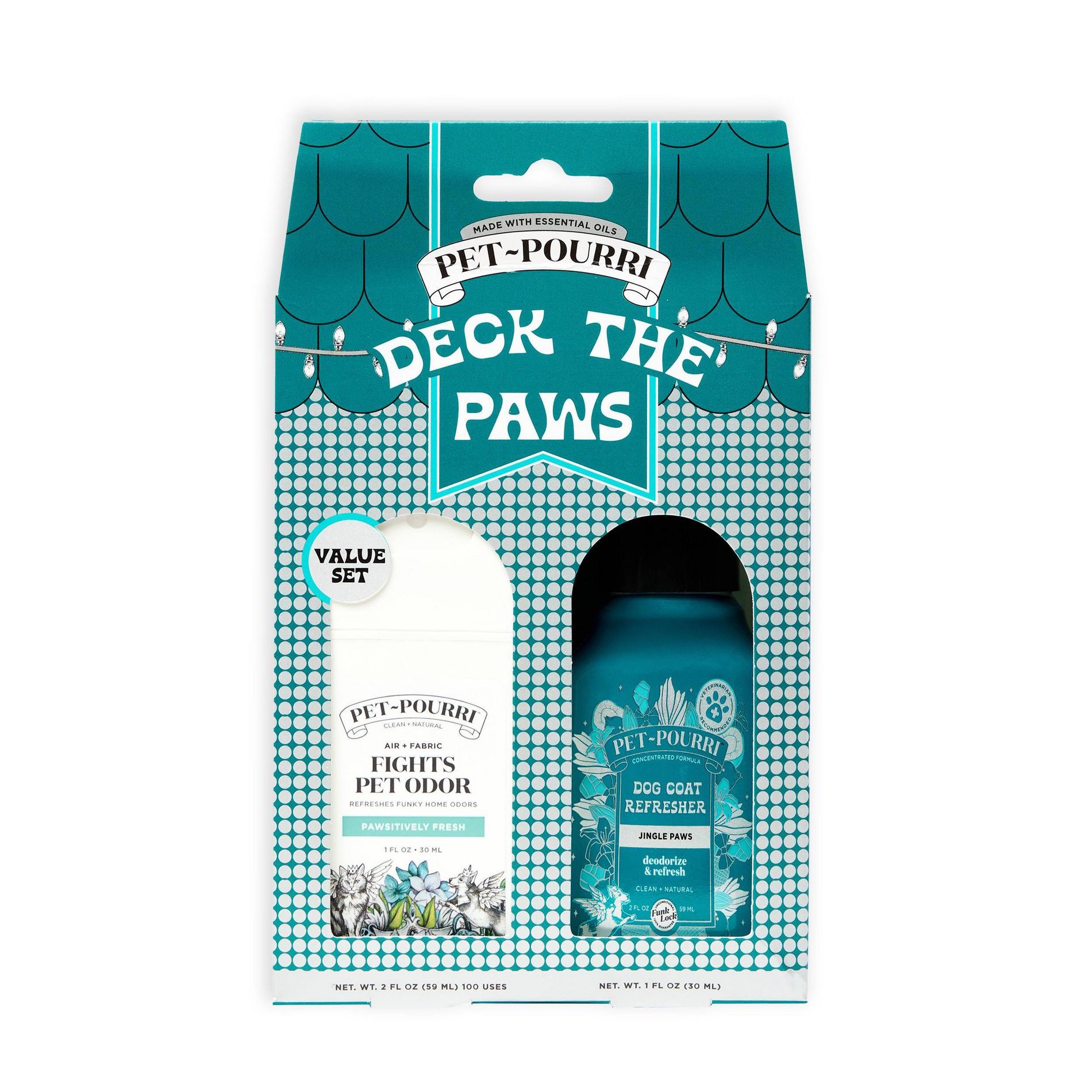 Pet~Pourri Deck the Paws Holiday Gift Set - 2pk