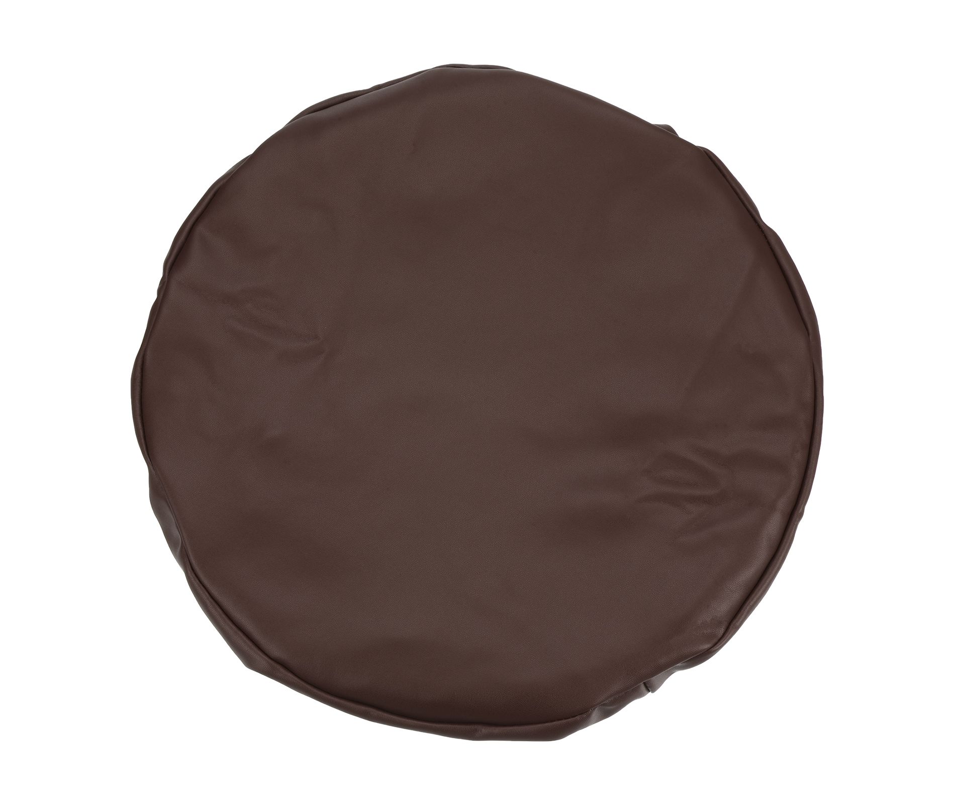Unique Bargains Round PU Leather Bar Stool Cover for Dia 12"-14" Chair Brown