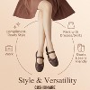 CUSHIONAIRE  Windsor Woven Womens Flats with Adjustable Strap – Comfortable Mary Jane Ballet Flats for Women - 3 of 4