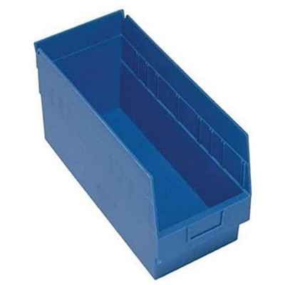 Quantum Storage Systems Economy Shelf Bin, Nesting, 17-7/8"W X 8-3/8"D X 6"H, (7) Divider Slots, Rear Hanglock,