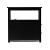 DOMETOUR End Table with Charging Station, Narrow Sofa Side Table, Wooden Nightstand for Bedroom Living Room, Black - 4 of 4