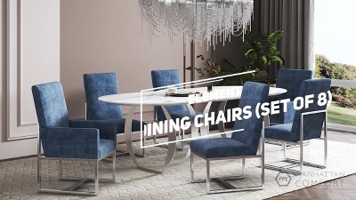 High-Back Velvet Upholstered Arm Chair with Steel Frame