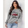 Clearlove Christmas Sweatshirt Merry Bright Christmas T-Shirt Long Sleeve Lightweight Holiday Pullover Tops - 2 of 4
