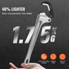 VEVOR Pipe Wrench, 18" Aluminum Straight Pipe Wrench, Automatic Jaw Adjustment, Adjustable Plumbing Wrench, Easy to Carry, Ergonomic Handle, Silver - 4 of 4