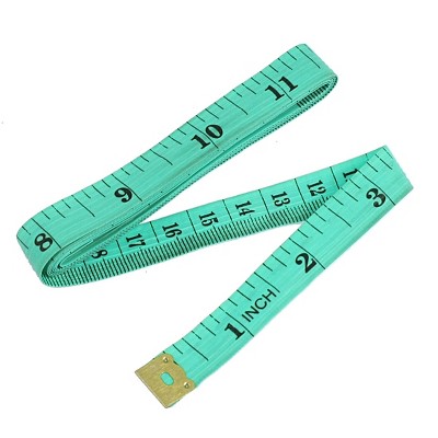 Roller tailor's tape measure, two-sided, length 150 cm, cm/inch, green -  PICCO DECOR GARN GREEN - Strima