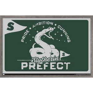 Trends International The Wizarding World: Harry Potter - Slytherin Clubhouse Crest Framed Wall Poster Prints - 1 of 4