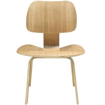 Fathom Dining Wood Side Chair Natural - Modway