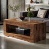 Hommoo 43.3" Modern Farmhouse Coffee Table with Storage - 2 of 4
