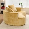 Sleeper Sofa Modern Curved Design with Deep Seat and No Assembly for Living Room - 3irtyhousy - 3 of 4