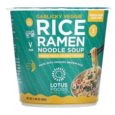 Lotus Foods Rice Ramen Noodle Soup, Garlicky Veggie 1.94 oz