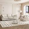 Chenille Upholstered Modular Sofa Set with Throw Pillows, 3-Seater and Armchairs - 2 of 4