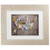 Trademark Fine Art Masters Fine Art USA License Plate Map on Metal Matted Framed Art - 2 of 4