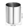 Unique Bargains Desk Stainless Steel Pencil Holders Makeup Brush Holder 2 Pcs - 2 of 4