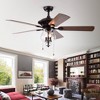 52" Topher Lighted Ceiling Fan with Seeded Glass & Antique Bronze - Warehouse Of Tiffany - 2 of 4