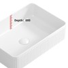 Hrinhom 19.7" W Bathroom Vanity Sink,Modern Ceramic Wash Basin Without Faucet - 2 of 4