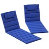 Resenkos Foldable Chaise Lounge Cushion Set 2-Pack, UPF 50+ Sun Protection, 230gsm Olefin Fabric, Outdoor Lounge Chair Cushions, Charcoal Gray - 2 of 4