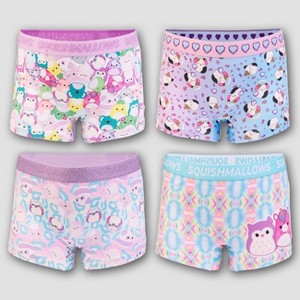 Girls' Squishmallows 4pk Boxer Briefs - 1 of 4