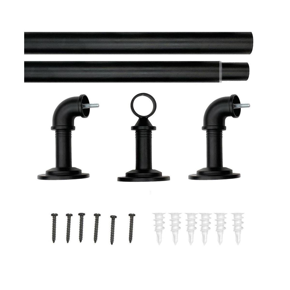 Lumi Home Furnishings Wraparound Single Steel Curtain Rod - thumbnail 8