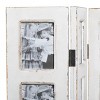 Farmhouse Chinquapin Wood Rectangle Room Divider Screen White - Olivia & May - 4 of 4
