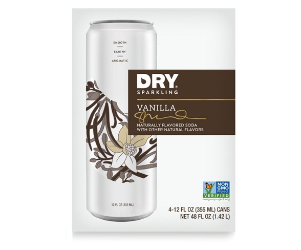 DRY Sparkling Soda Vanilla Bean - 4pk / 12 fl oz Cans
