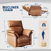 Power Recliner Chair, Swivel Glider Rocker with Charging Port,Curved Armrests & Padded Backrest,Upholstered Nursery Reclining Sofa Chair - 2 of 4