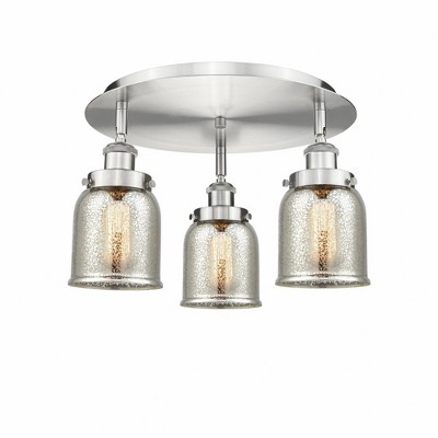 Bell - 3 Light Flush Mount In Art Deco Style-9.25 Inches Tall and 16.75 Inches Wide
