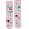 Memoi Women's "Teas The Season" Christmas Novelty Sock with Greeting Card Pink One Size - 3 of 4