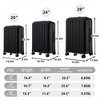 BEAFUP 20"/24"/28" 3 pcs/set in ABS Spinner Wheel Luggage, Carry on Suitcase, with Cup Holder & USB Port & Phone Holder - 3 of 4