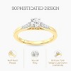 GILDED 1/2 CTTW Lab Grown Diamond Engagement Ring in 14KT Yellow Gold Plating Over Sterling Silver, Size 7 - 2 of 4
