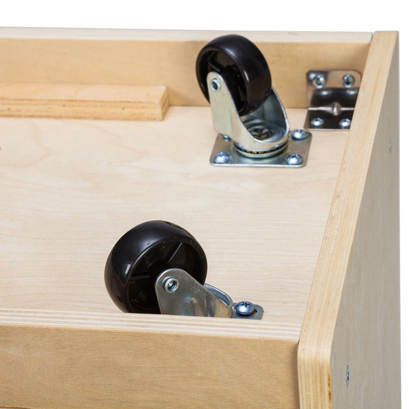 ECR4Kids 30 Cubby School Storage Cabinet - Rolling Cabinet with 30 Bins Slots, 6 of 10