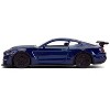 2016 Ford Mustang GT Dark Blue Metallic with White Stripe "F9" (2021) "Fast & Furious" Series 1/32 Diecast Model Car by Jada - 3 of 4