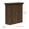 Teamson Home Stratford Removable Two-Door Wall Cabinet with Adjustable Shelves, Light Oak - 2 of 4