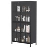 Okak Sideboard Buffet Cabinet, Accent Cabinet with 4 Doors and 4 Shelves, Storage Cabinet for Living Room, Entryway, Hallway, Office， Black - 4 of 4