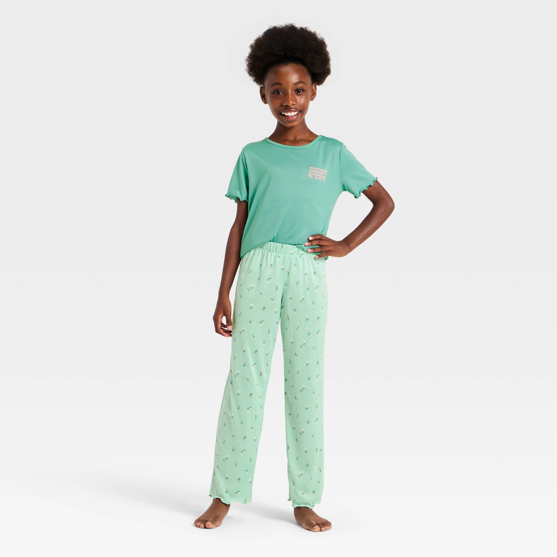 Girls' 2pc T-Shirt and Pants Pajama Set - Cat & Jack™