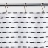 72"x72" Textured Striped Shower Curtain Black/White - Project 62™ - image 3 of 4